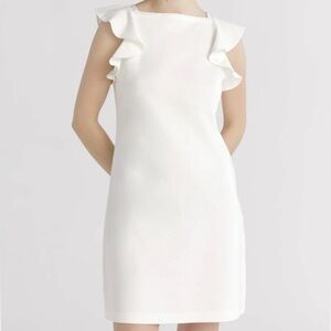 Free Assembly White Ruffle Sleeveless Dress Sz S Clean Girl Coquette Coastal NWT